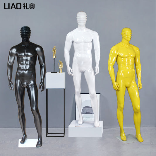 High-grade Male Mannequins Full Body Fiberglass Boutique Display Strong Muscle Men Dummy