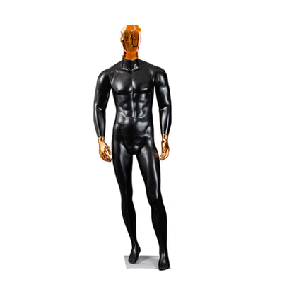 Adjustable Full Body Mannequin in Rose Gold Chrome Electroplated Fiberglass Head Hand Muscles for Boutique Display Men's Stand