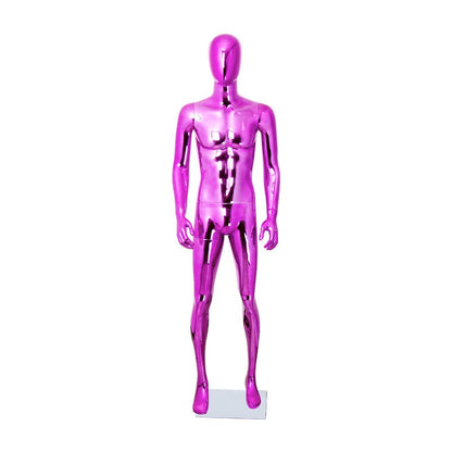 Boutique Shinny Gold Chrome Silver Blue Mannequin Silver Golden Display Shop Window Men Full Body Fiberglass Mannequins Male for