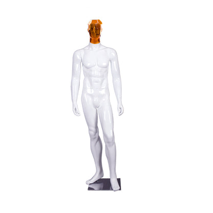 Adjustable Full Body Mannequin in Rose Gold Chrome Electroplated Fiberglass Head Hand Muscles for Boutique Display Men's Stand