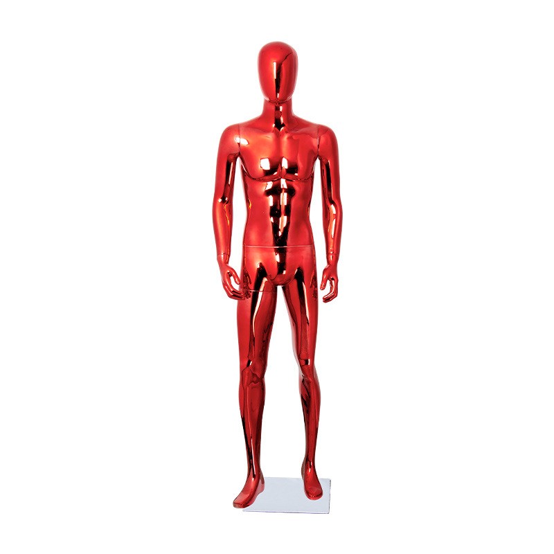 Boutique Shinny Gold Chrome Silver Blue Mannequin Silver Golden Display Shop Window Men Full Body Fiberglass Mannequins Male for