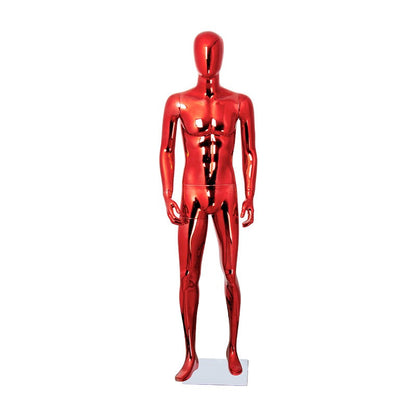 Boutique Shinny Gold Chrome Silver Blue Mannequin Silver Golden Display Shop Window Men Full Body Fiberglass Mannequins Male for