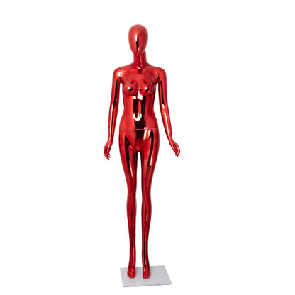New Style Fiberglass Female Dummy Chrome Red Blue Gold Customized Glossy Color Women Mannequin