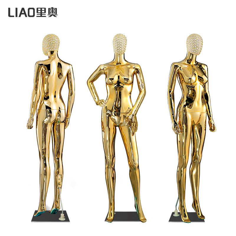 Women Full Body PlasticChrome Female Mannequins Original Factory With Wholesale Price With Metal Head