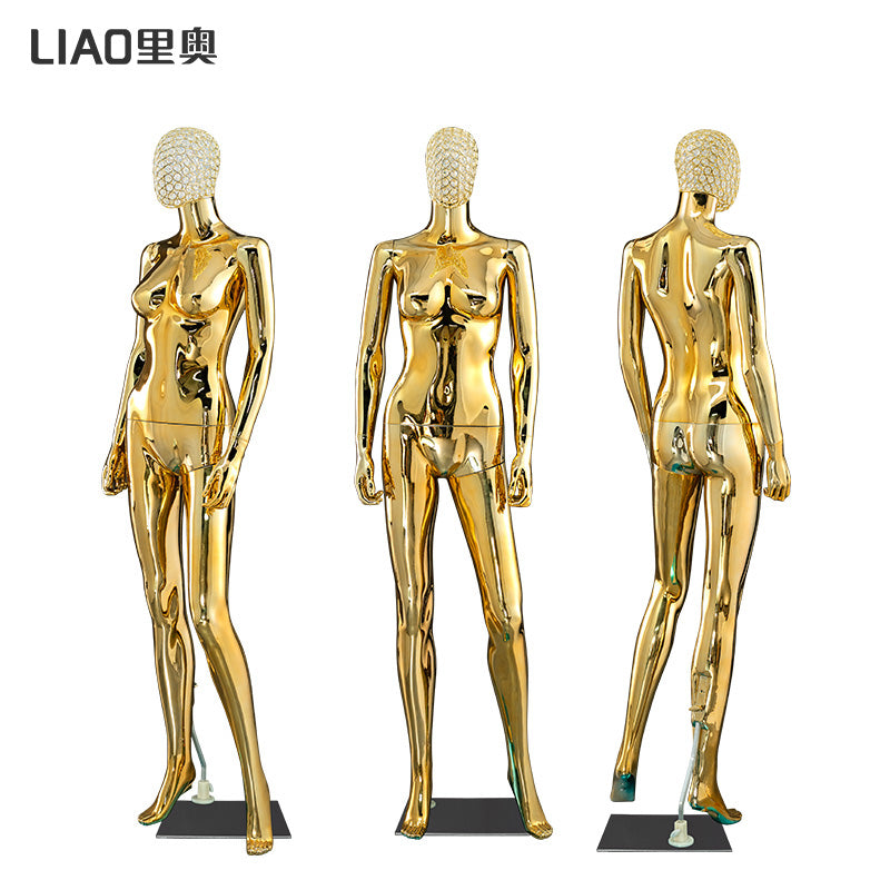 Women Full Body PlasticChrome Female Mannequins Original Factory With Wholesale Price With Metal Head