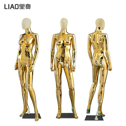 Women Full Body PlasticChrome Female Mannequins Original Factory With Wholesale Price With Metal Head