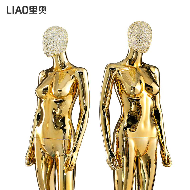 Women Full Body PlasticChrome Female Mannequins Original Factory With Wholesale Price With Metal Head