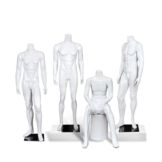 Headless Male Mannequin Fiberglass Men Dummy for Shop Display Clothes Garments