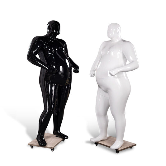 Europe America Big Plus Size Fat Man Fiberglass Mannequin Male Model Full Body Dummy for Garments Fashion Display