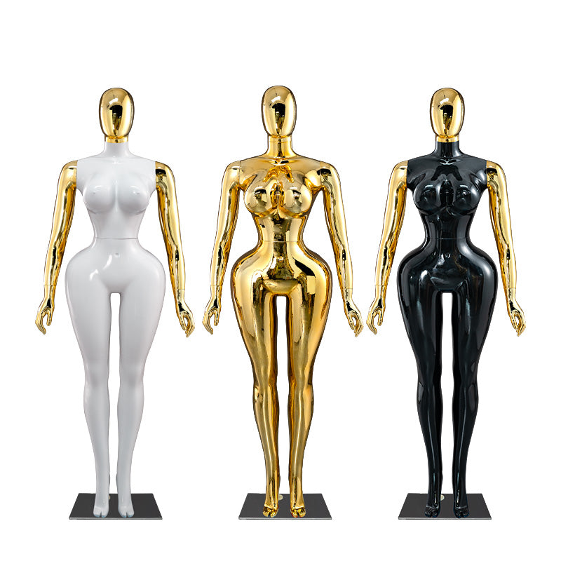 Plus-Size Female Mannequin with Slender Waist and Curvy Figure for Shop Window Display