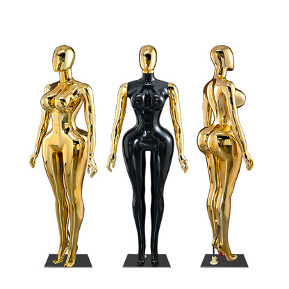 Plus-Size Female Mannequin with Slender Waist and Curvy Figure for Shop Window Display