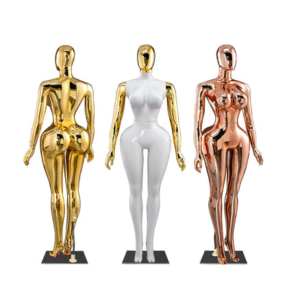 Plus-Size Female Mannequin with Slender Waist and Curvy Figure for Shop Window Display
