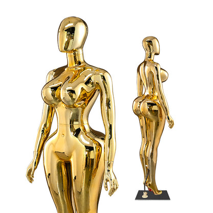 Plus-Size Female Mannequin with Slender Waist and Curvy Figure for Shop Window Display