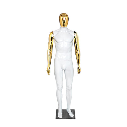 Chrome White Male Full Body Mannequins Man Dummy Boutique Fashion Window Display