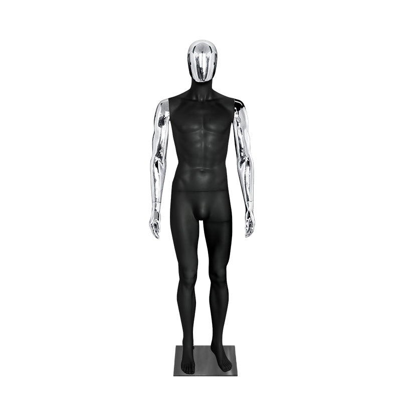 Chrome White Male Full Body Mannequins Man Dummy Boutique Fashion Window Display