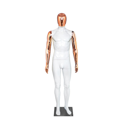 Chrome White Male Full Body Mannequins Man Dummy Boutique Fashion Window Display
