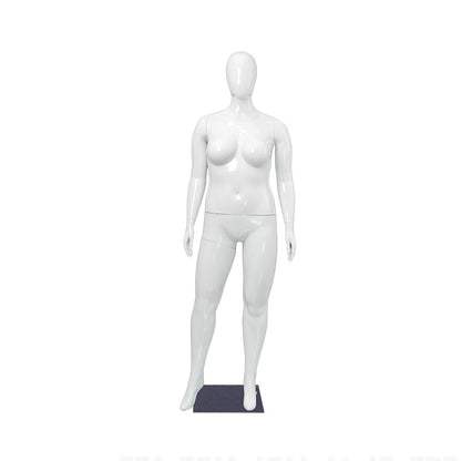 Factory Direct Sale Egg Head Plus Size Woman Plastic Chrome Gold Mannequin Oversize Size Female Mannequin for Clothing Store