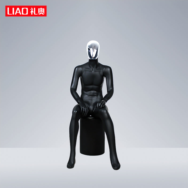 High Quality Matte Black Full Body Male Dummy for Store Display