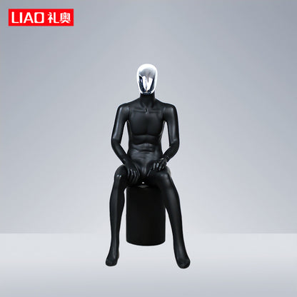 High Quality Matte Black Full Body Male Dummy for Store Display