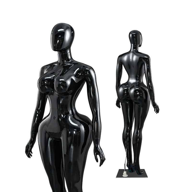 Plus-Size Female Mannequin with Slender Waist and Curvy Figure for Shop Window Display
