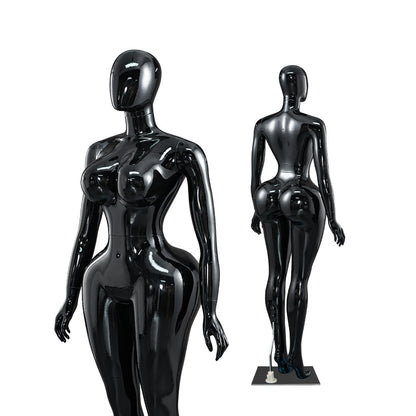 Plus-Size Female Mannequin with Slender Waist and Curvy Figure for Shop Window Display