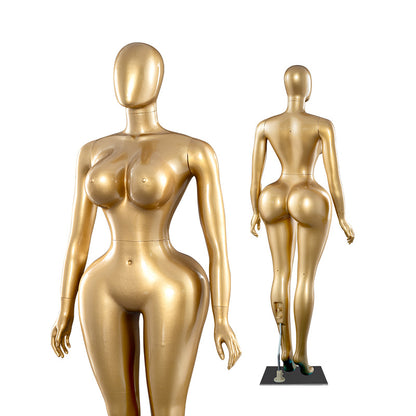 Plus-Size Female Mannequin with Slender Waist and Curvy Figure for Shop Window Display