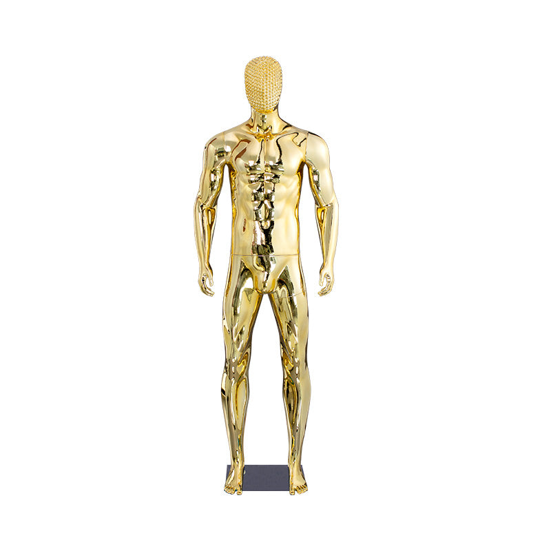 Fancy Mannequin Boutique Male Mannequin Sports Men Dummy Chrome Muscular Male Full Body Mannequin for Clothing Store Display