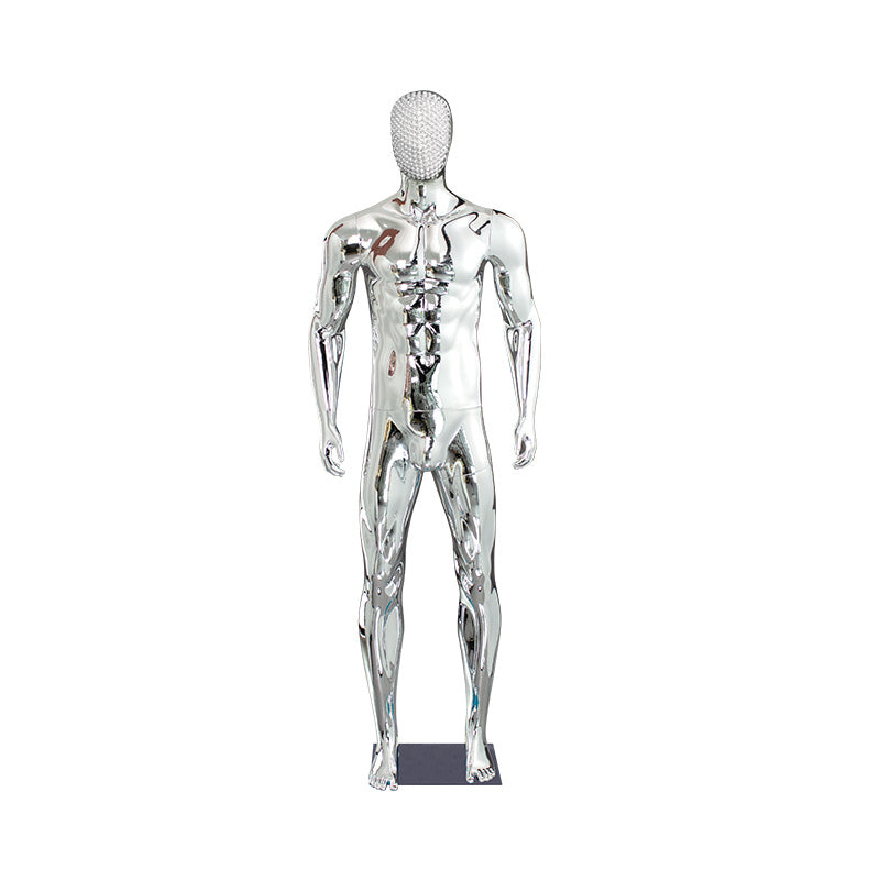 Fancy Mannequin Boutique Male Mannequin Sports Men Dummy Chrome Muscular Male Full Body Mannequin for Clothing Store Display