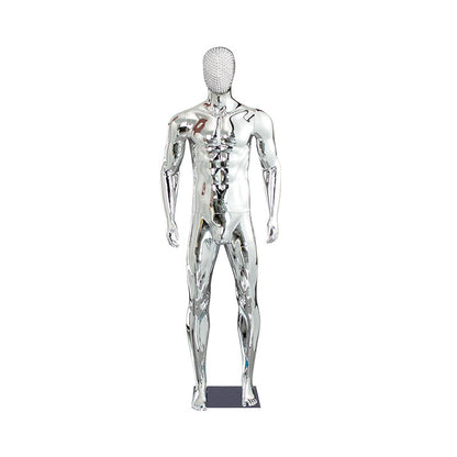 Fancy Mannequin Boutique Male Mannequin Sports Men Dummy Chrome Muscular Male Full Body Mannequin for Clothing Store Display