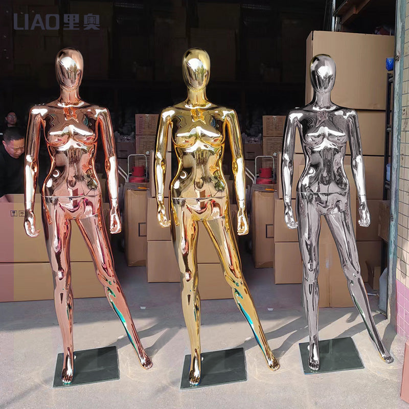 Hot Selling Silvery Golden Chrome Mannequin for Wedding Dress