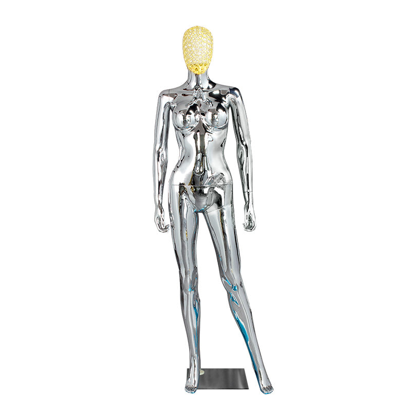 Women Full Body PlasticChrome Female Mannequins Original Factory With Wholesale Price With Metal Head