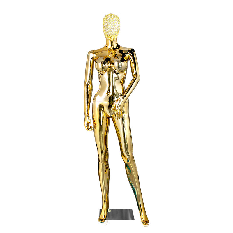 Women Full Body PlasticChrome Female Mannequins Original Factory With Wholesale Price With Metal Head