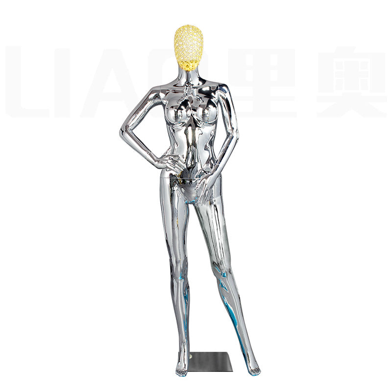 Women Full Body PlasticChrome Female Mannequins Original Factory With Wholesale Price With Metal Head