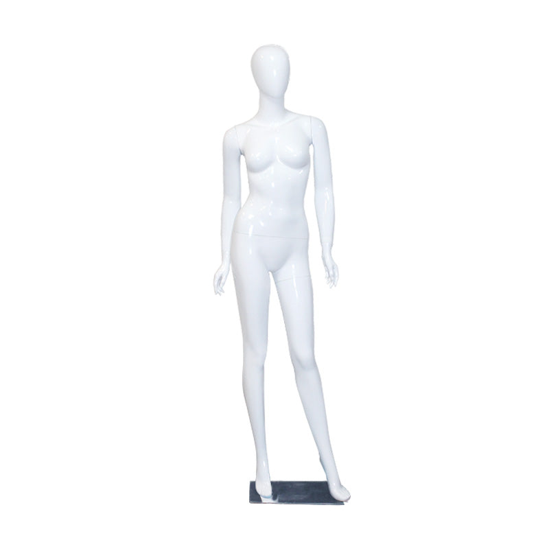 Egg Head Glossy White Female Mannequin Full Body White Color Women Dummy for Garments Display
