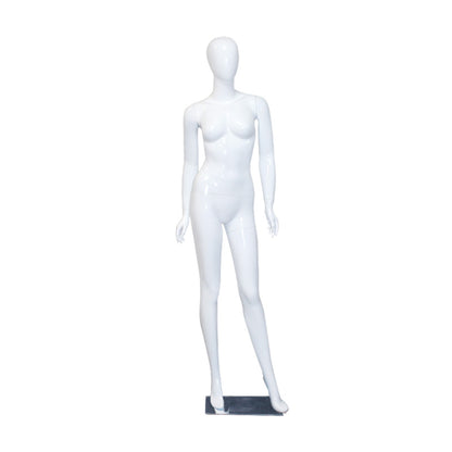 Egg Head Glossy White Female Mannequin Full Body White Color Women Dummy for Garments Display