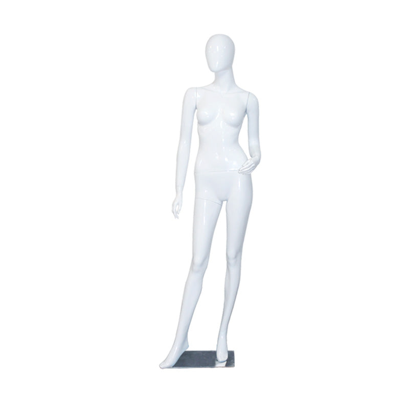 Egg Head Glossy White Female Mannequin Full Body White Color Women Dummy for Garments Display