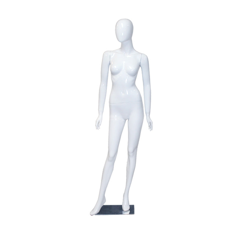 Egg Head Glossy White Female Mannequin Full Body White Color Women Dummy for Garments Display