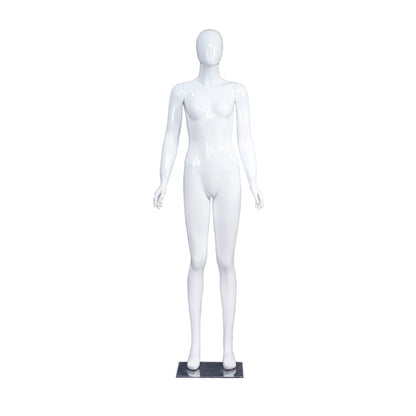 Egg Head Glossy White Female Mannequin Full Body White Color Women Dummy for Garments Display