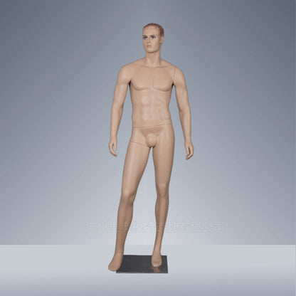 Lifelike Makeup Skin Model Fiberglass Male Mannequin for Sale