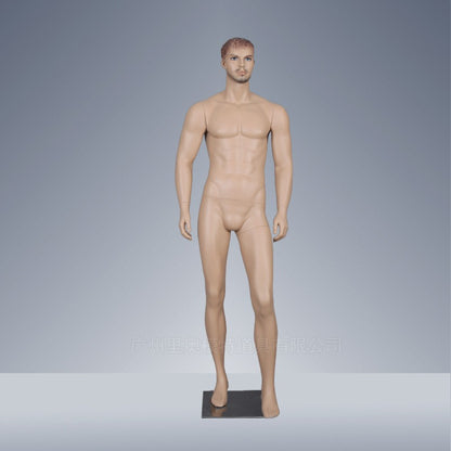 Lifelike Makeup Skin Model Fiberglass Male Mannequin for Sale