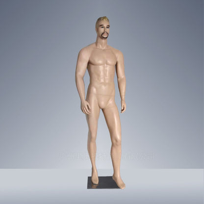 Lifelike Makeup Skin Model Fiberglass Male Mannequin for Sale