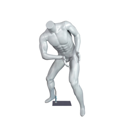 Headless Sports Male Mannequin Used Runs Play Ball Games Clothes Dummy Men Black Gray Full Body