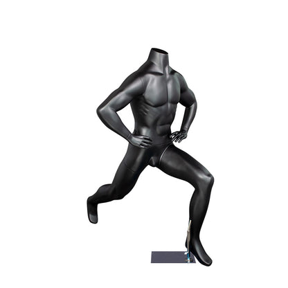 Headless Sports Male Mannequin Used Runs Play Ball Games Clothes Dummy Men Black Gray Full Body