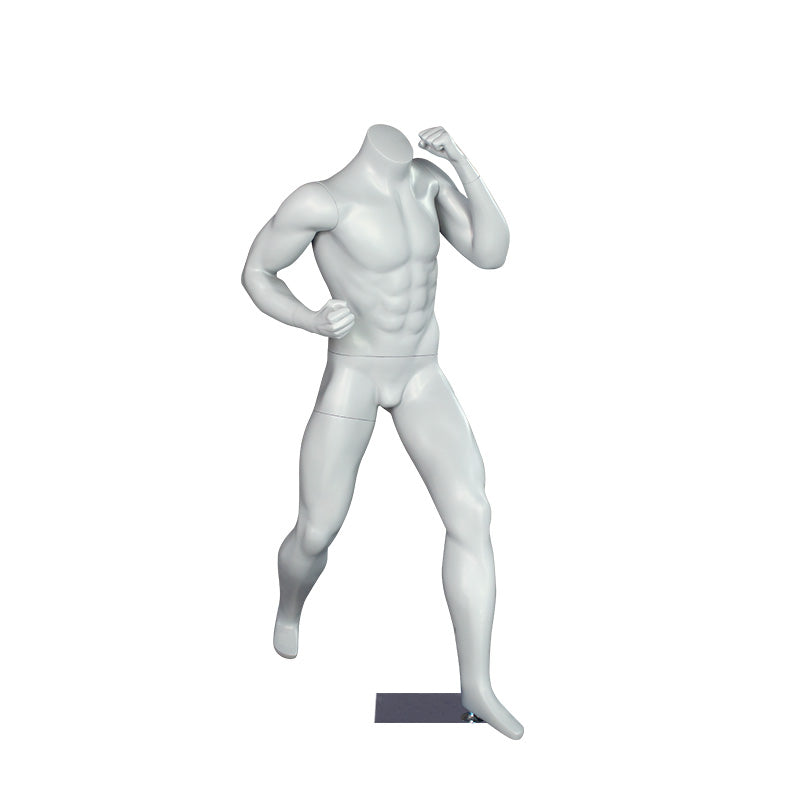 Headless Sports Male Mannequin Used Runs Play Ball Games Clothes Dummy Men Black Gray Full Body