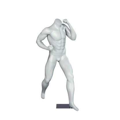 Headless Sports Male Mannequin Used Runs Play Ball Games Clothes Dummy Men Black Gray Full Body