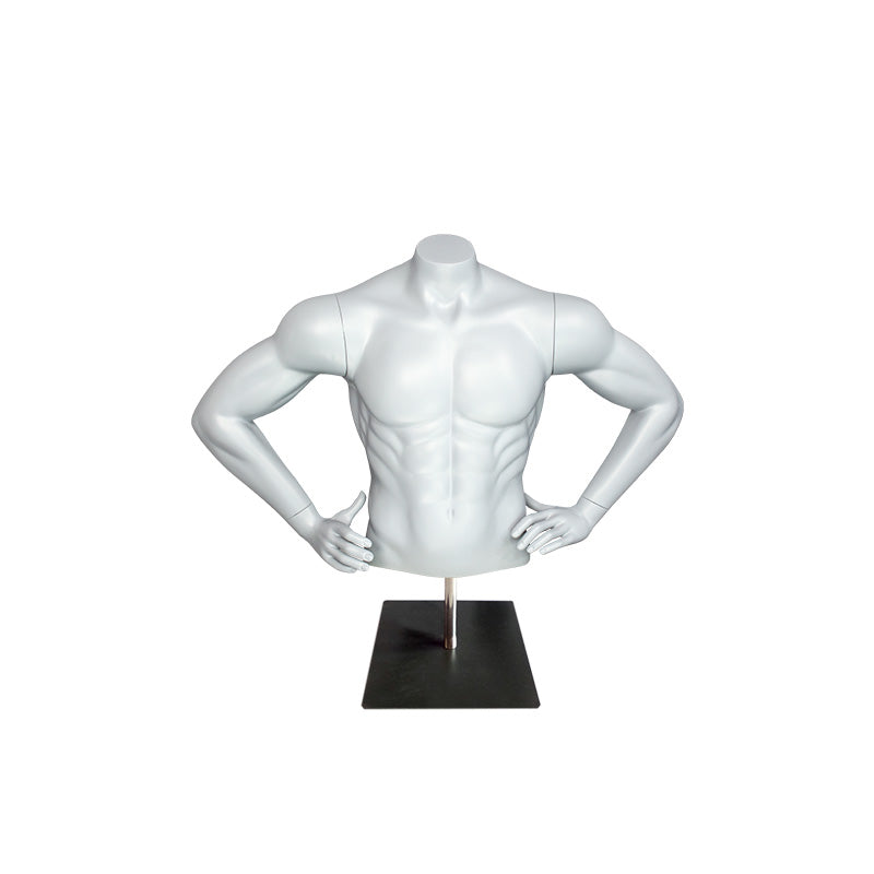 Plus Size Sports Buste Mannequin Used Underwear Clothes Dummy Half-body Men Women Black Torso Headless