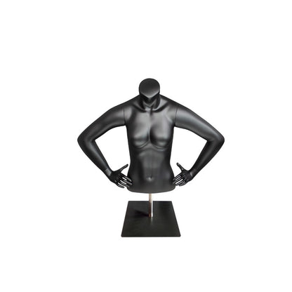 Plus Size Sports Buste Mannequin Used Underwear Clothes Dummy Half-body Men Women Black Torso Headless