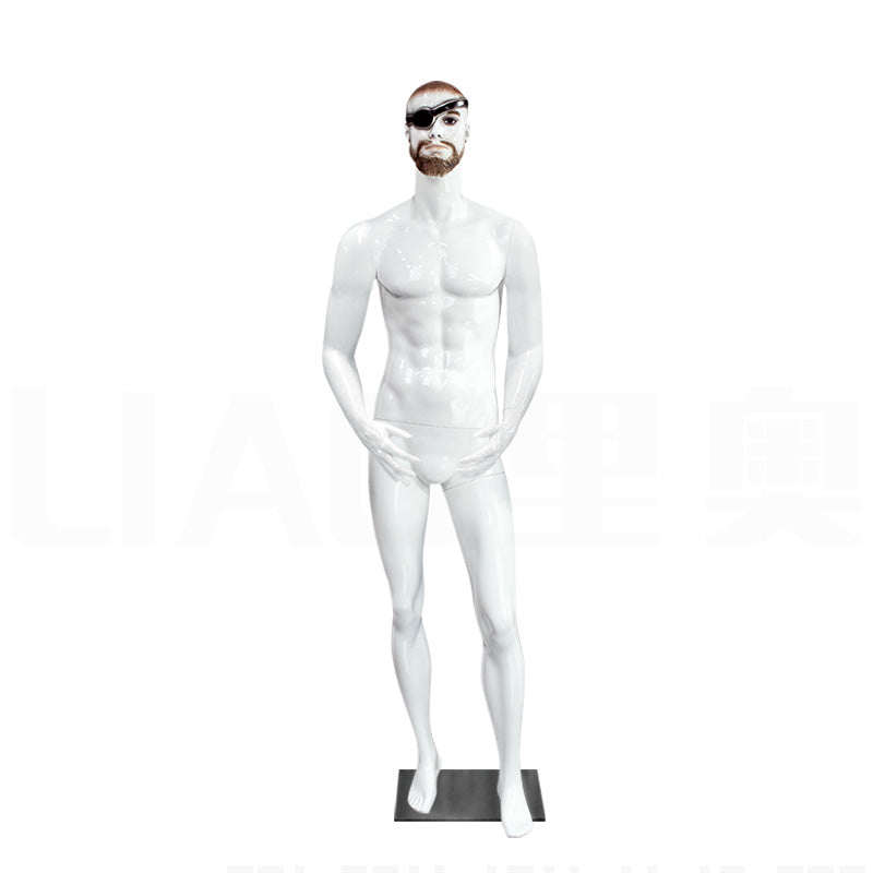 Lifelike Make up White Fiberglass Male Mannequin Model for Sale Fancy Men Dummy Boutique Fashion Window Display