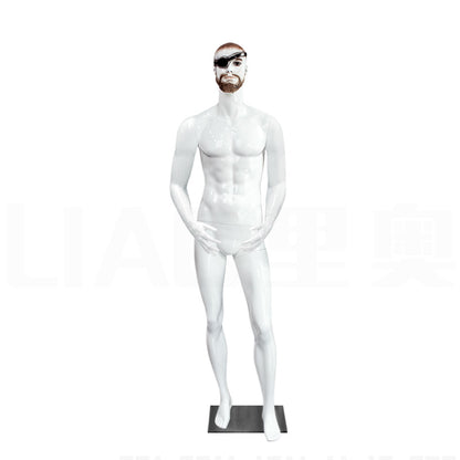 Lifelike Make up White Fiberglass Male Mannequin Model for Sale Fancy Men Dummy Boutique Fashion Window Display