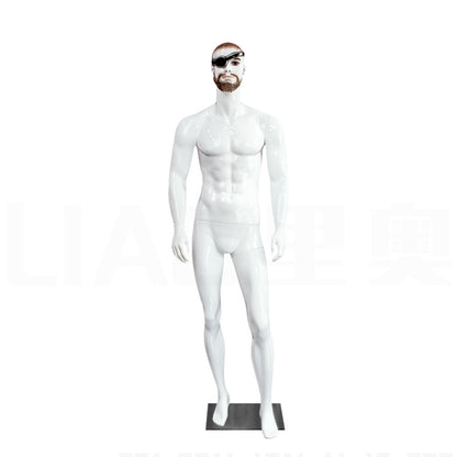 Lifelike Make up White Fiberglass Male Mannequin Model for Sale Fancy Men Dummy Boutique Fashion Window Display